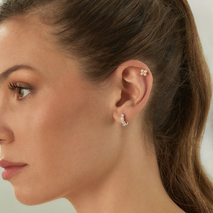 FLEUR-PERLE PIERCING OHRRING
