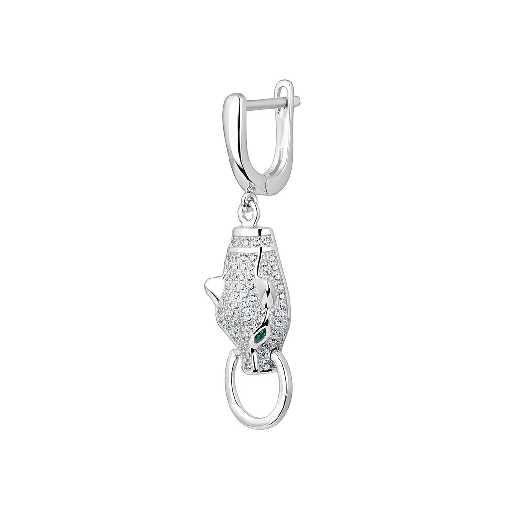 PENDIENTE PIERCING ARO DE PLATA THE PANTHER