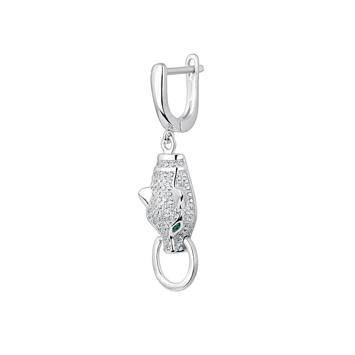 PENDIENTE PIERCING ARO DE PLATA THE PANTHER
