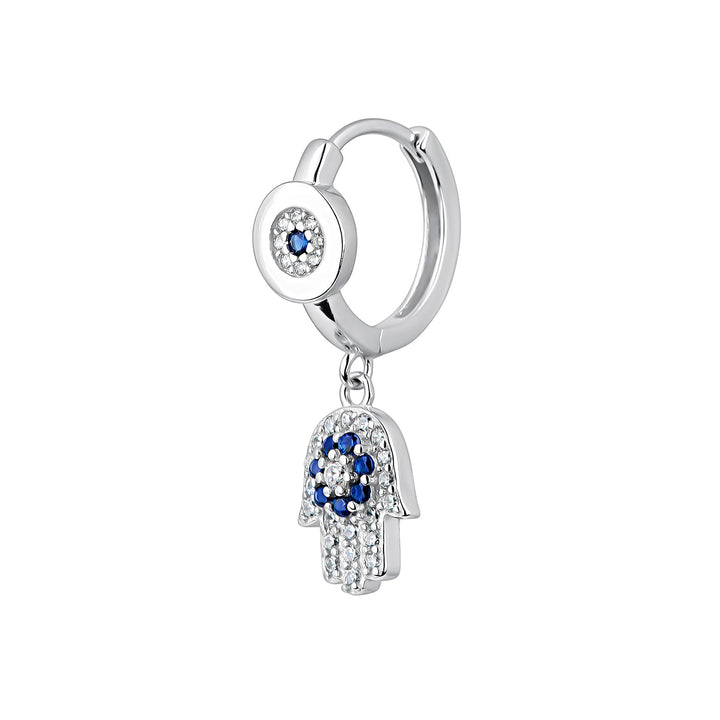 SILBERNER PIERCING OHRRING HAMSA