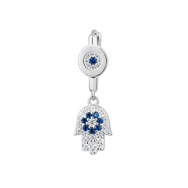SILBERNER PIERCING OHRRING HAMSA
