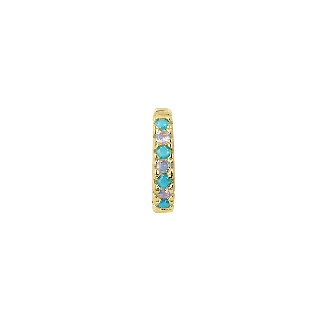 ORECCHINO PIERCING CERCHIO ORO AMAZONITE SOPHIE