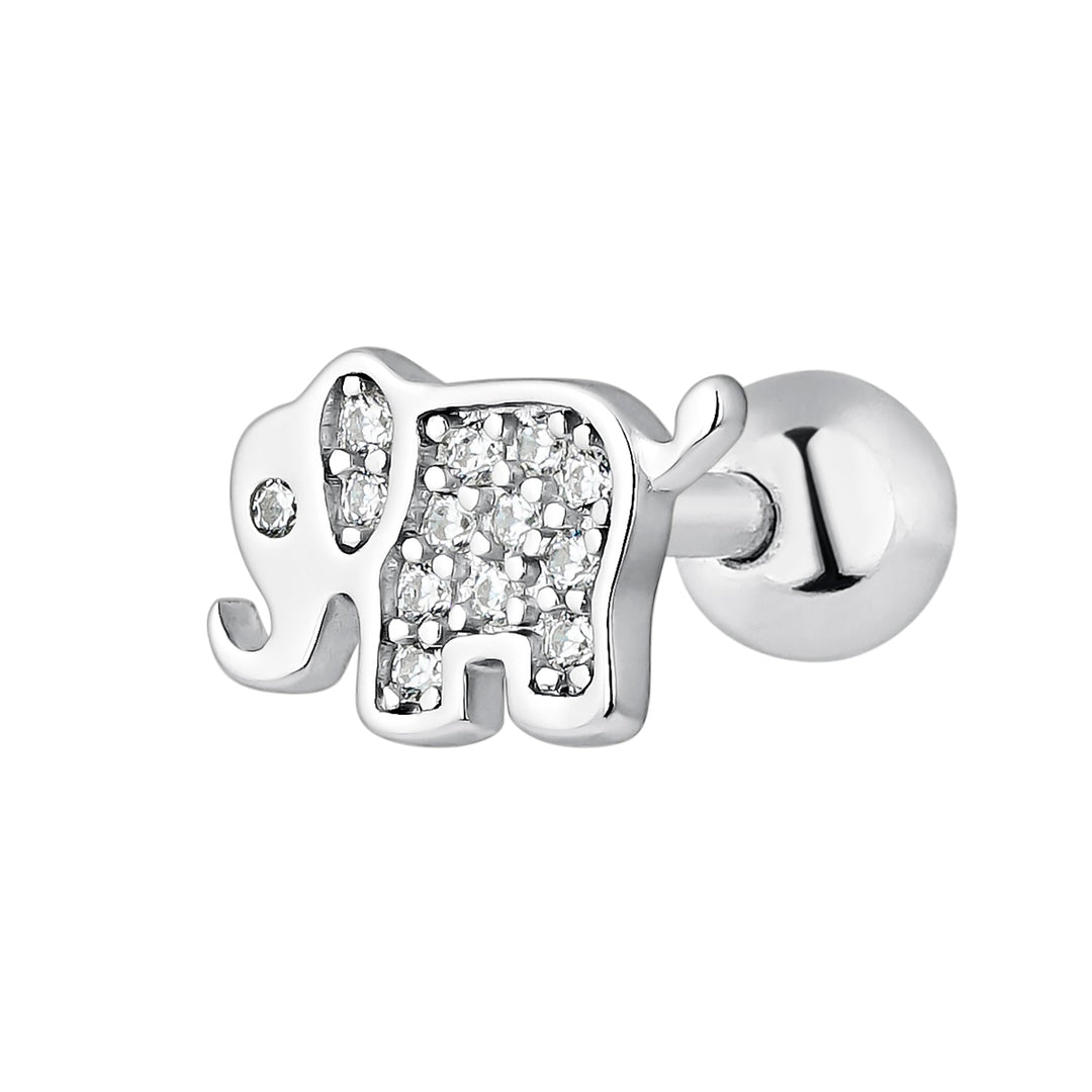 ORECCHINO PIERCING IN ARGENTO LUCKY ELEPHANT