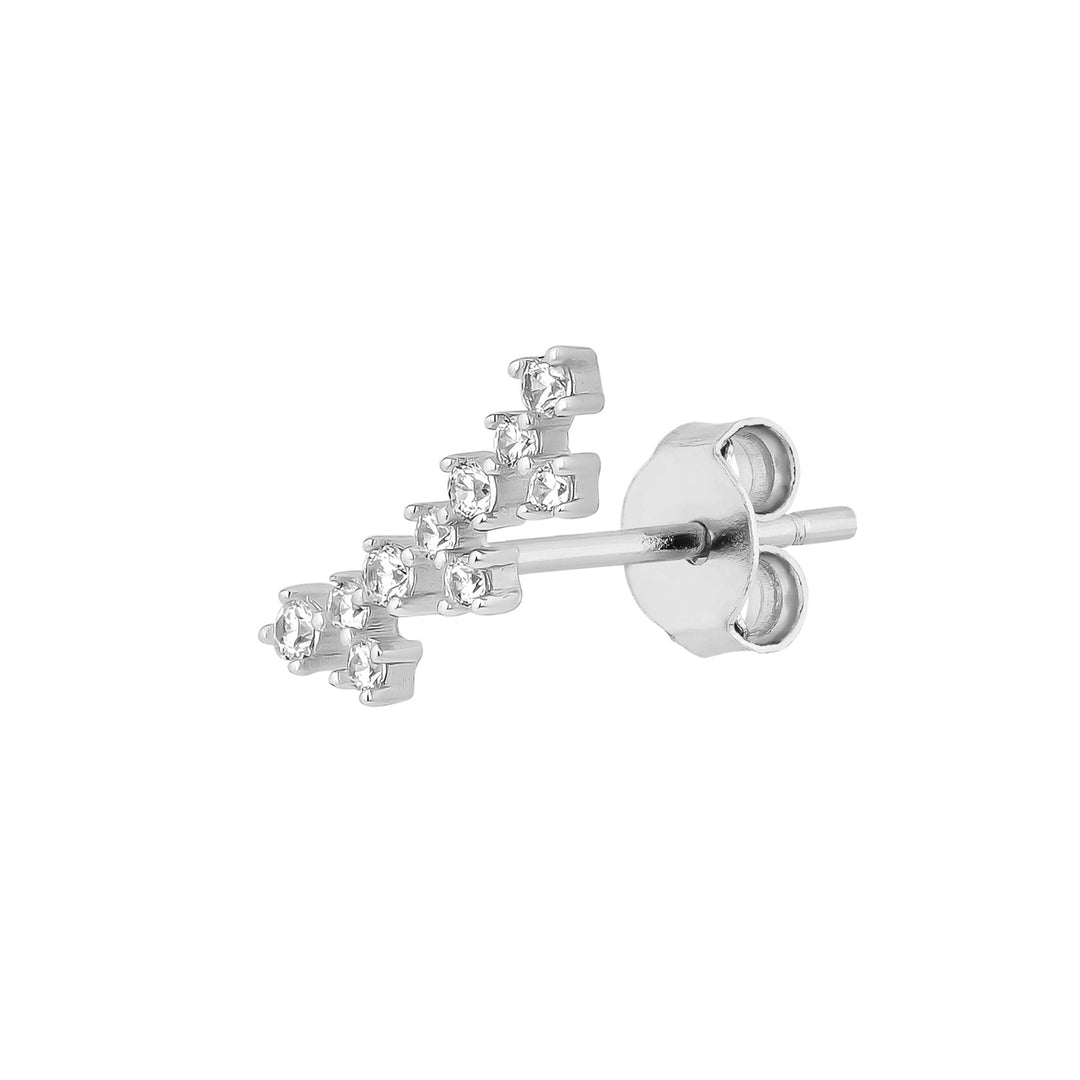 ORECCHINO TREPADOR IN ARGENTO BRILLIANCE