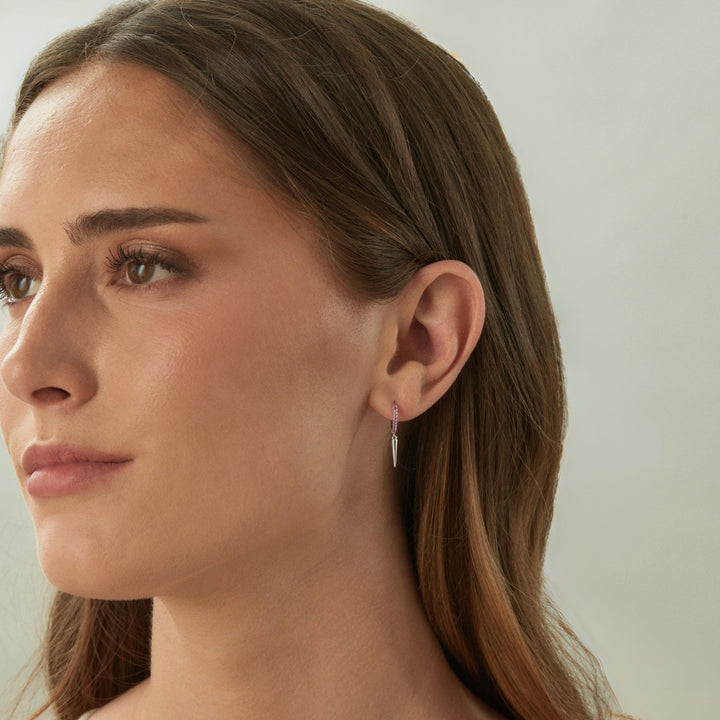 SILVER HOOP PIERCING EARRING ZULA