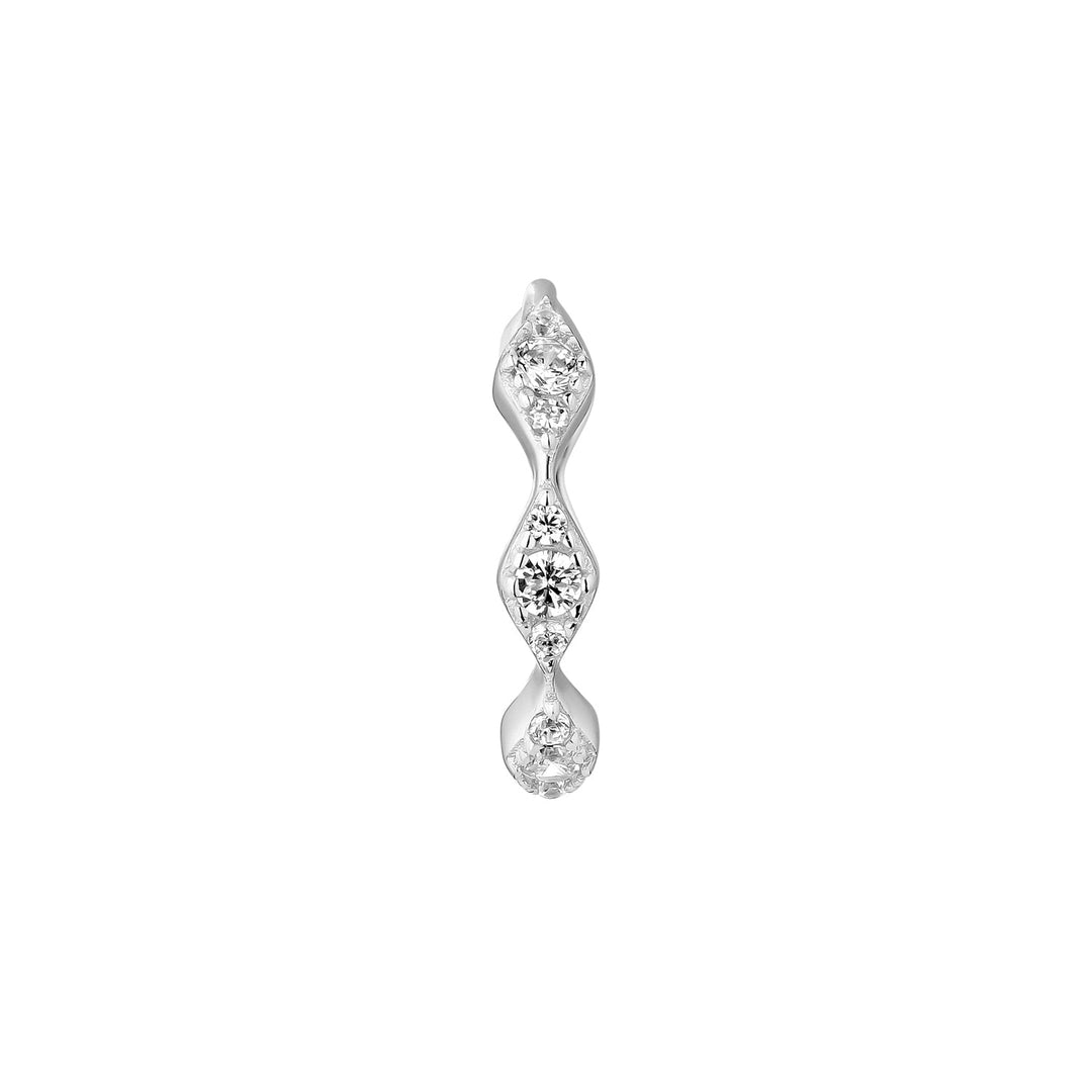 SILBERNER PIERCING-OHRRING ARO ZURA