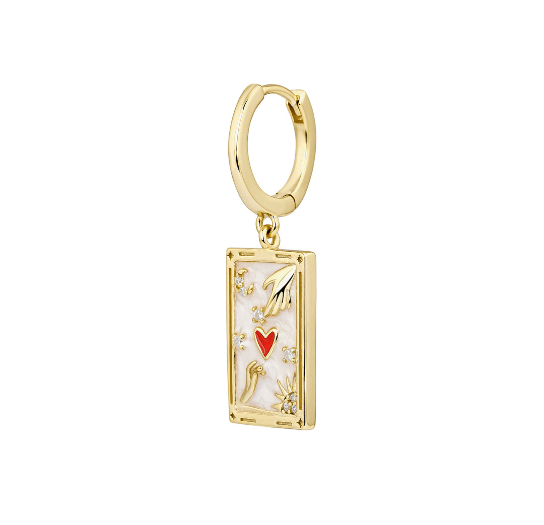 PIERCING OHRRING TAROTKARTEN LOS AMANTES