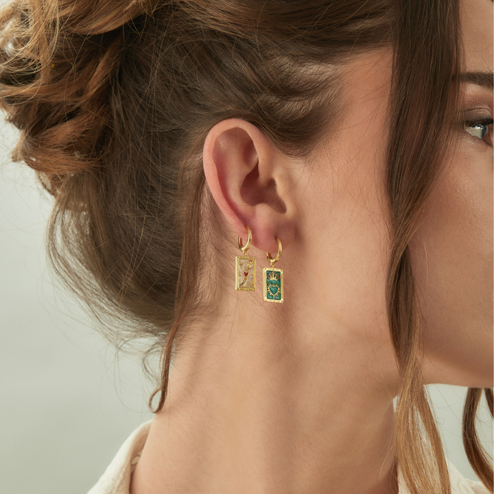 PIERCING OHRRING TAROTKARTEN LOS AMANTES