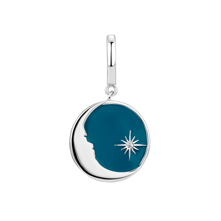 PENDIENTE PIERCING ARO DE PLATA BLUE-MOON