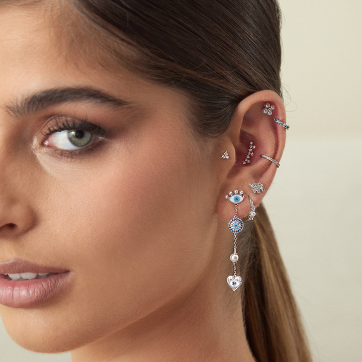 ORECCHINO PIERCING IN ARGENTO COSMIC-PROTECTION
