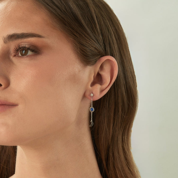 ZILVEREN PIERCING OORBEL COSMIC GALAXY