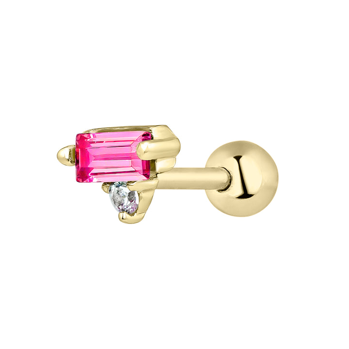 RUBY SATET PIERCING EARRING