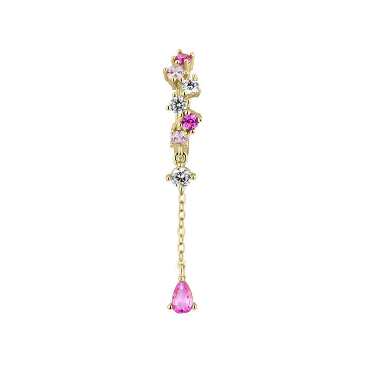 PIERCING AUSKARS ARO DZELTENA ZELTA KESHIA