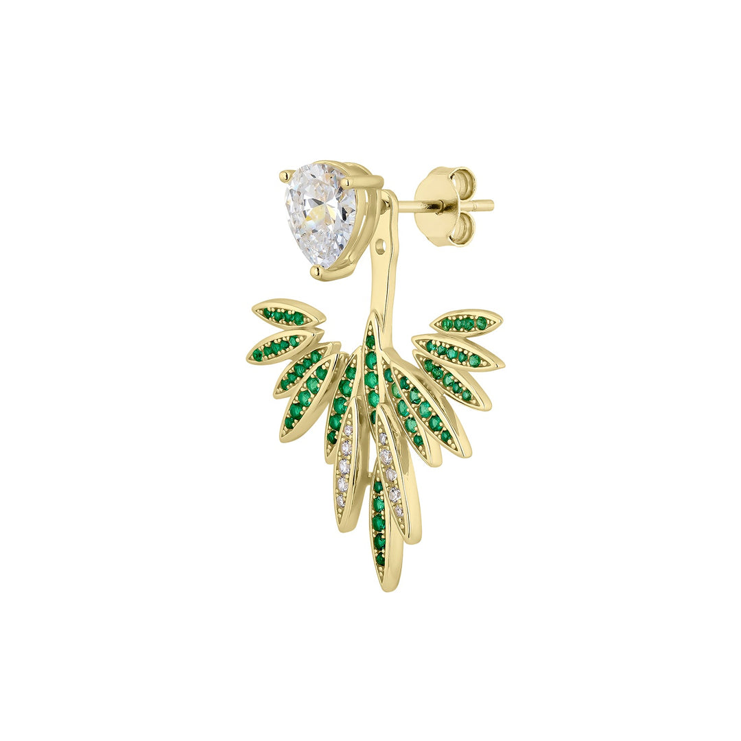 Earjacket-Ohrring Gelbgold Exótica