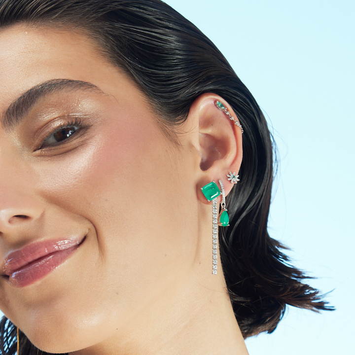 Silberner Piercing-Ohrring Daysi