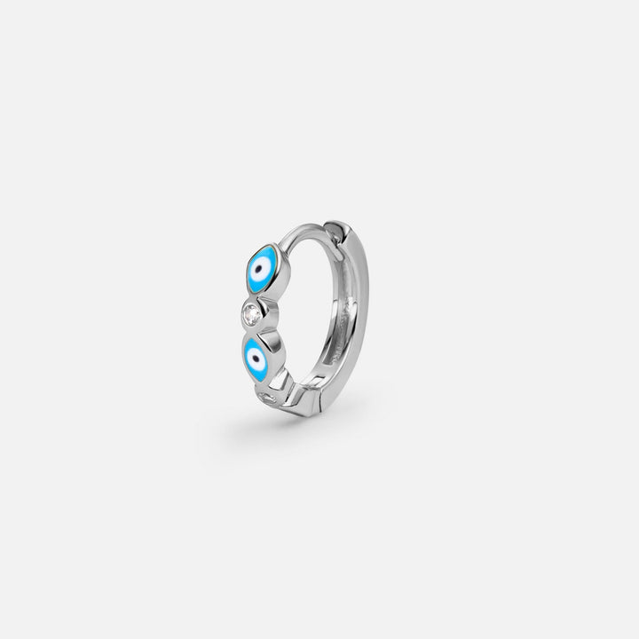 ORECCHINO PIERCING ARO PLATA BLUE EYE PROTECTION