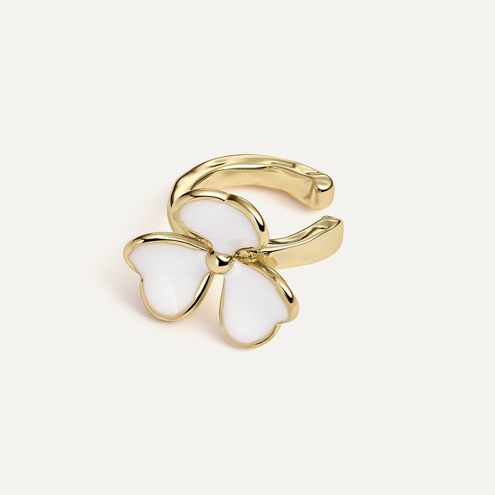 Ear Cuff Weißer Lotus