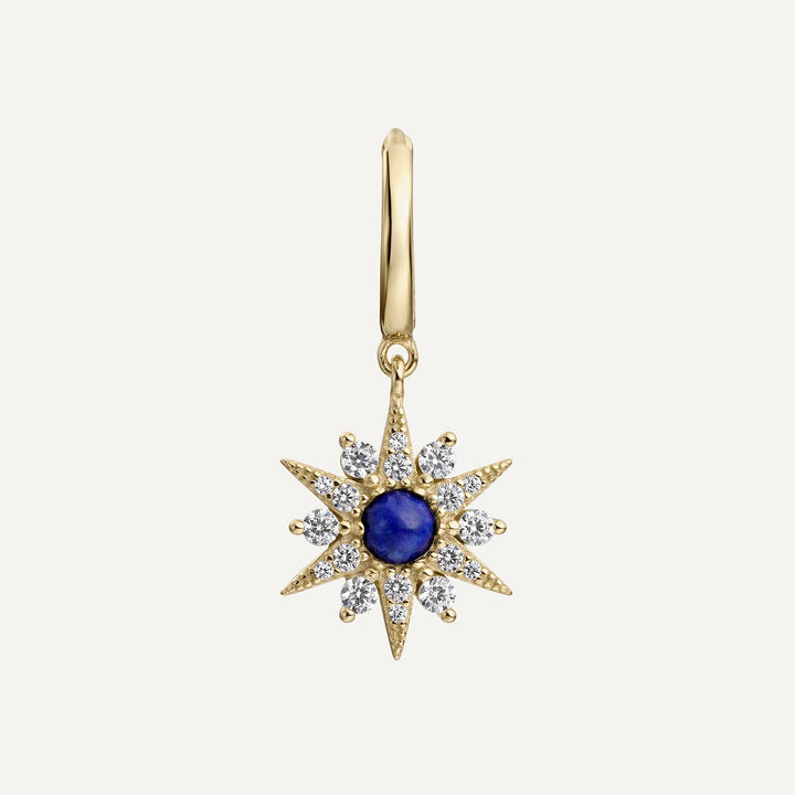 PIERCING OHRSCHMUCK CREOLEN LAPISLAZULI STERN
