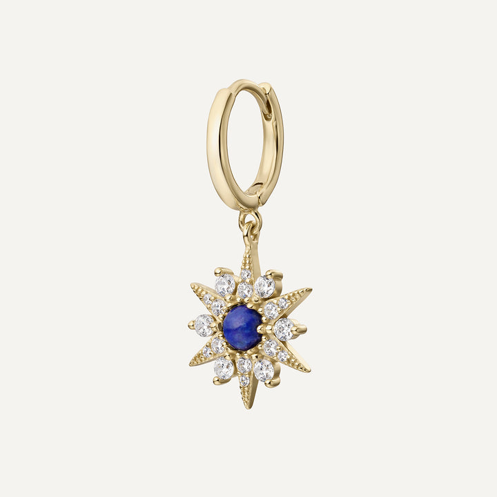 PIERCING OHRSCHMUCK CREOLEN LAPISLAZULI STERN