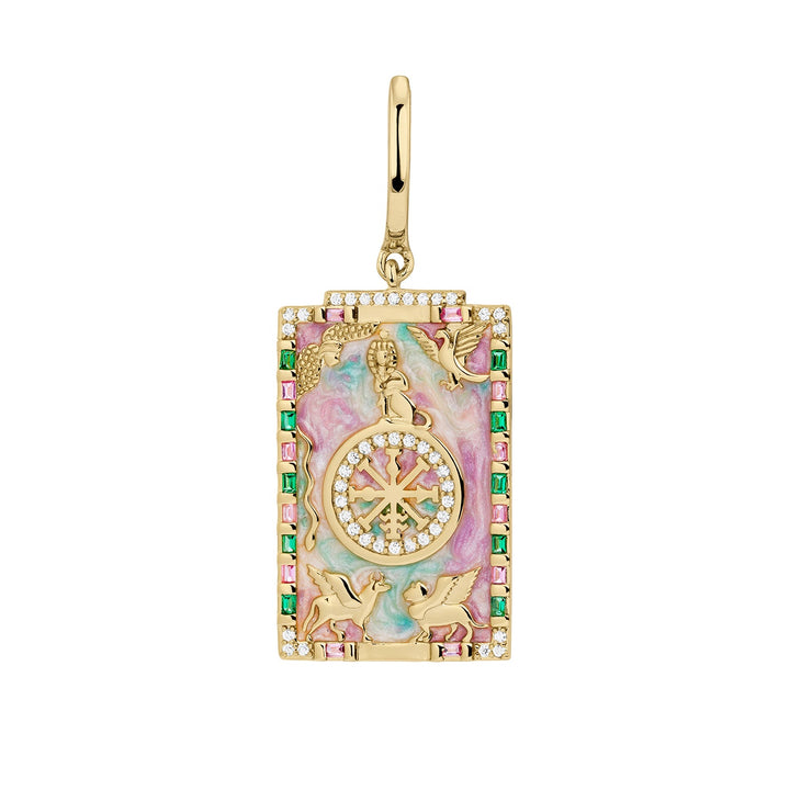 PIERCING-Ohrring Creole Tarotkarten Glücksrad