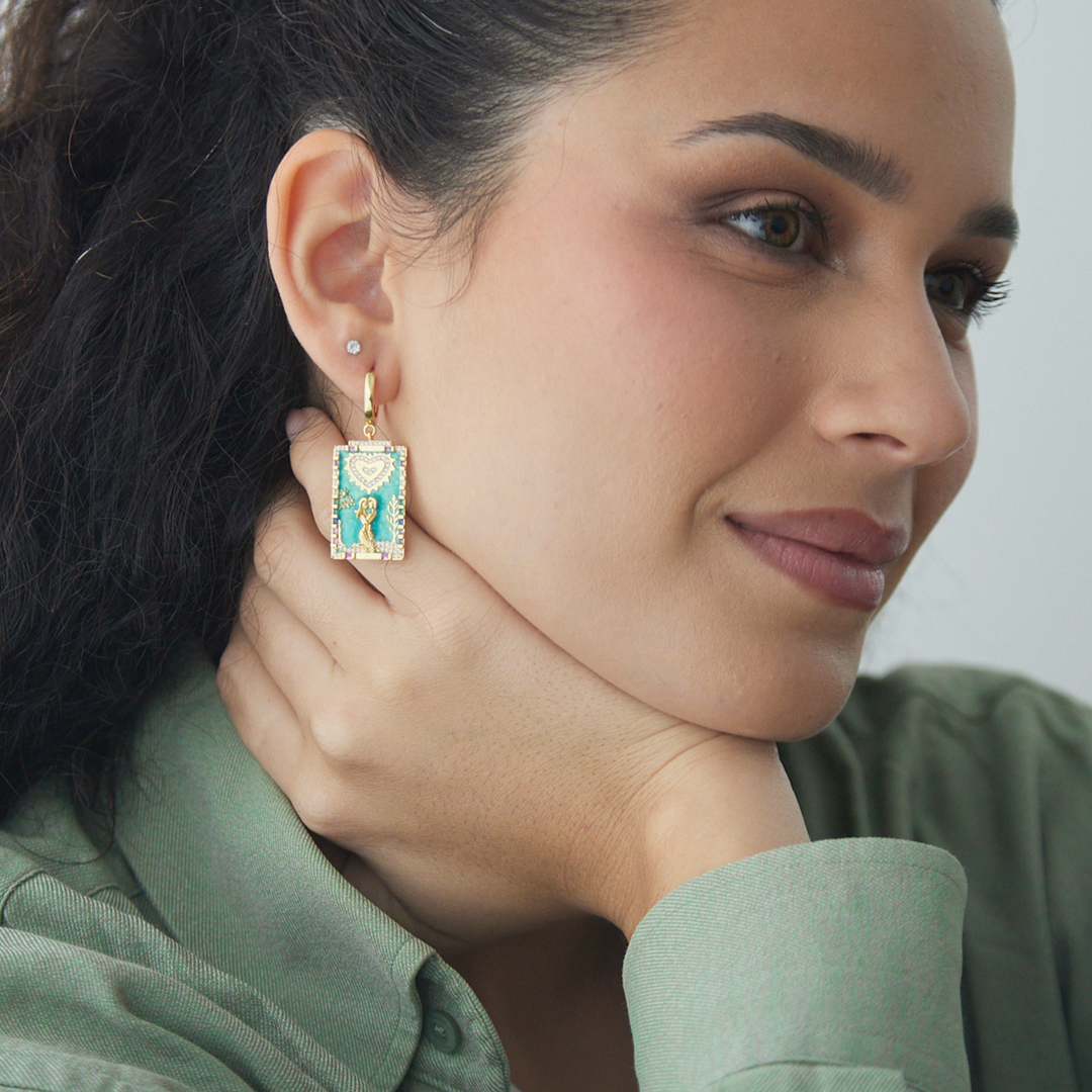 PIERCING OORBEL RING TAROTKAARTEN DE GELIEFDE