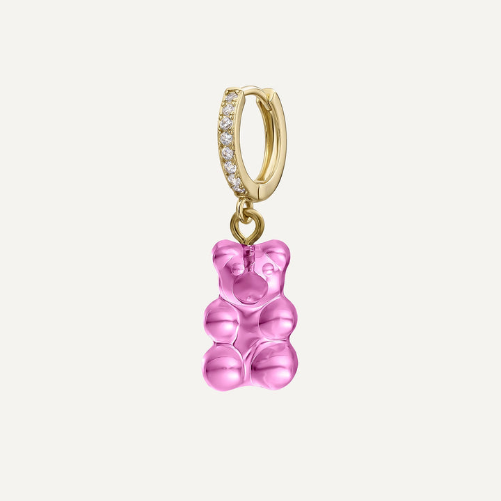 PIERCING OHRSCHMUCK CREOLEN ROSA SUGAR BEAR