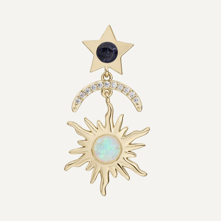 PIERCING-Ohrring BLAUES MEER STERNBILD