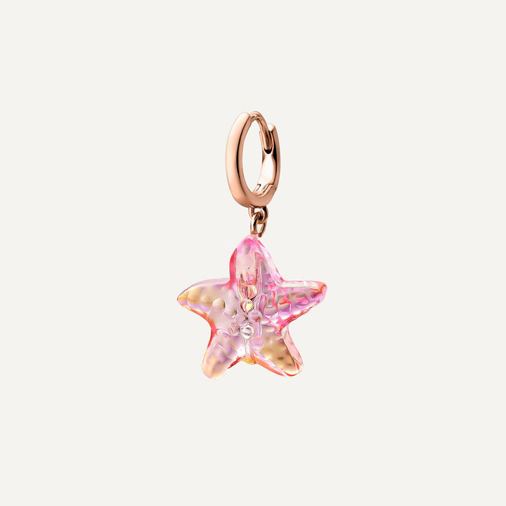 PIERCING AUSKARS ARO PINK STARFISH GLAZE