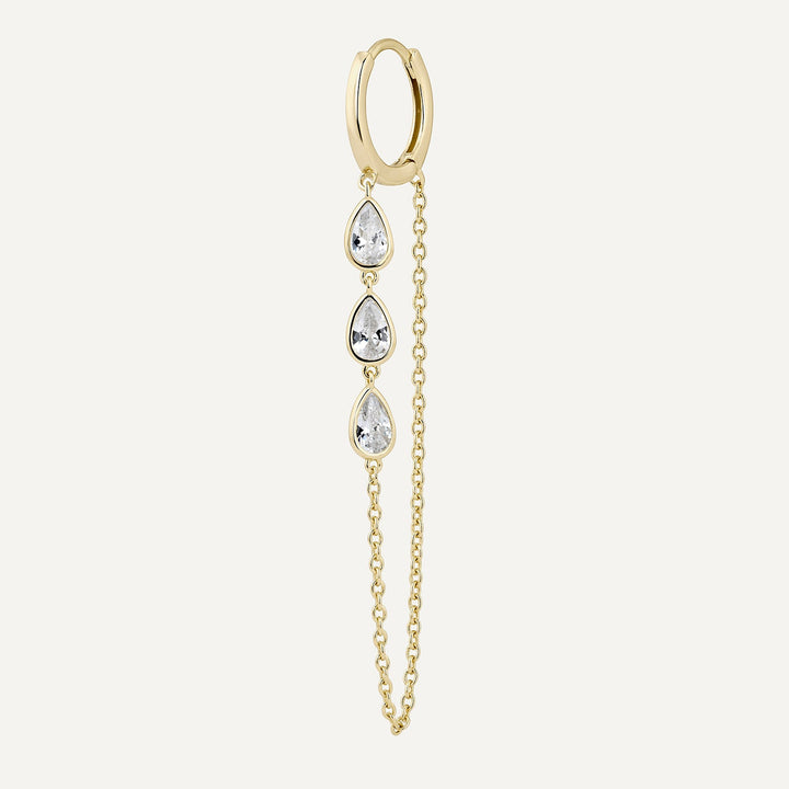 Goldener Zubi-Ring PIERCING-Ohrring