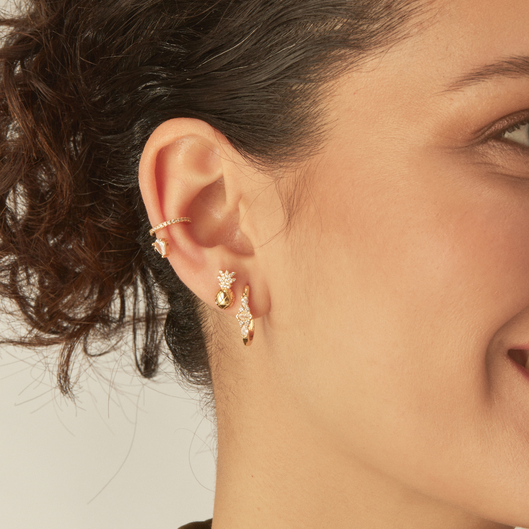 PIERCING OHRSCHMUCK GOLD VIRENCE CREOLEN