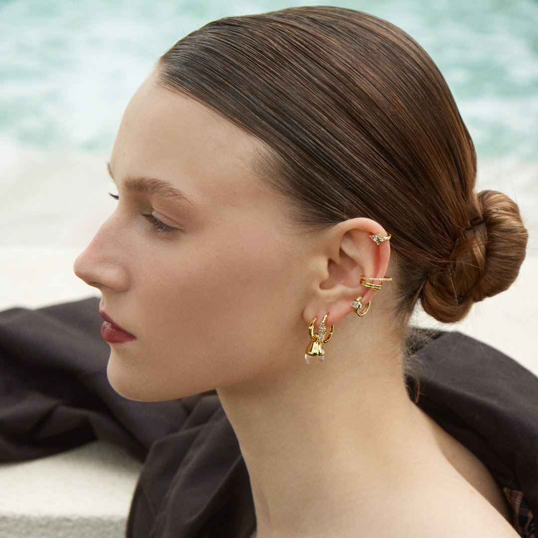 PIERCING OHRSCHMUCK GOLD VIRENCE CREOLEN