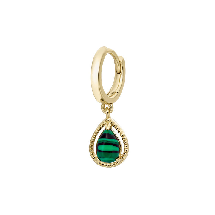 GREEN TAORMINA HOOP PIERCING EARRING