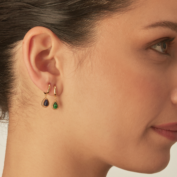 BLUE TAORMINA HOOP PIERCING EARRING