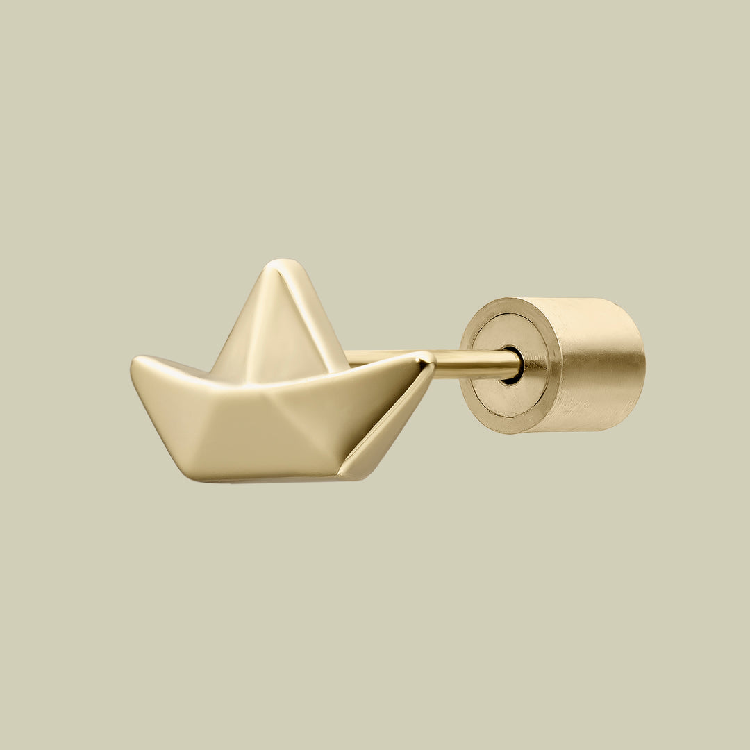 GOLD PETIT BATEAU PIERCING EARRING