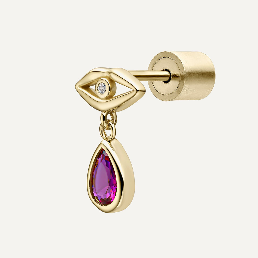 Goldener Souffle-PIERCING-Ohrring