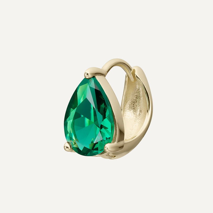 PIERCING-Ohrring Grüner Olivia-Ring