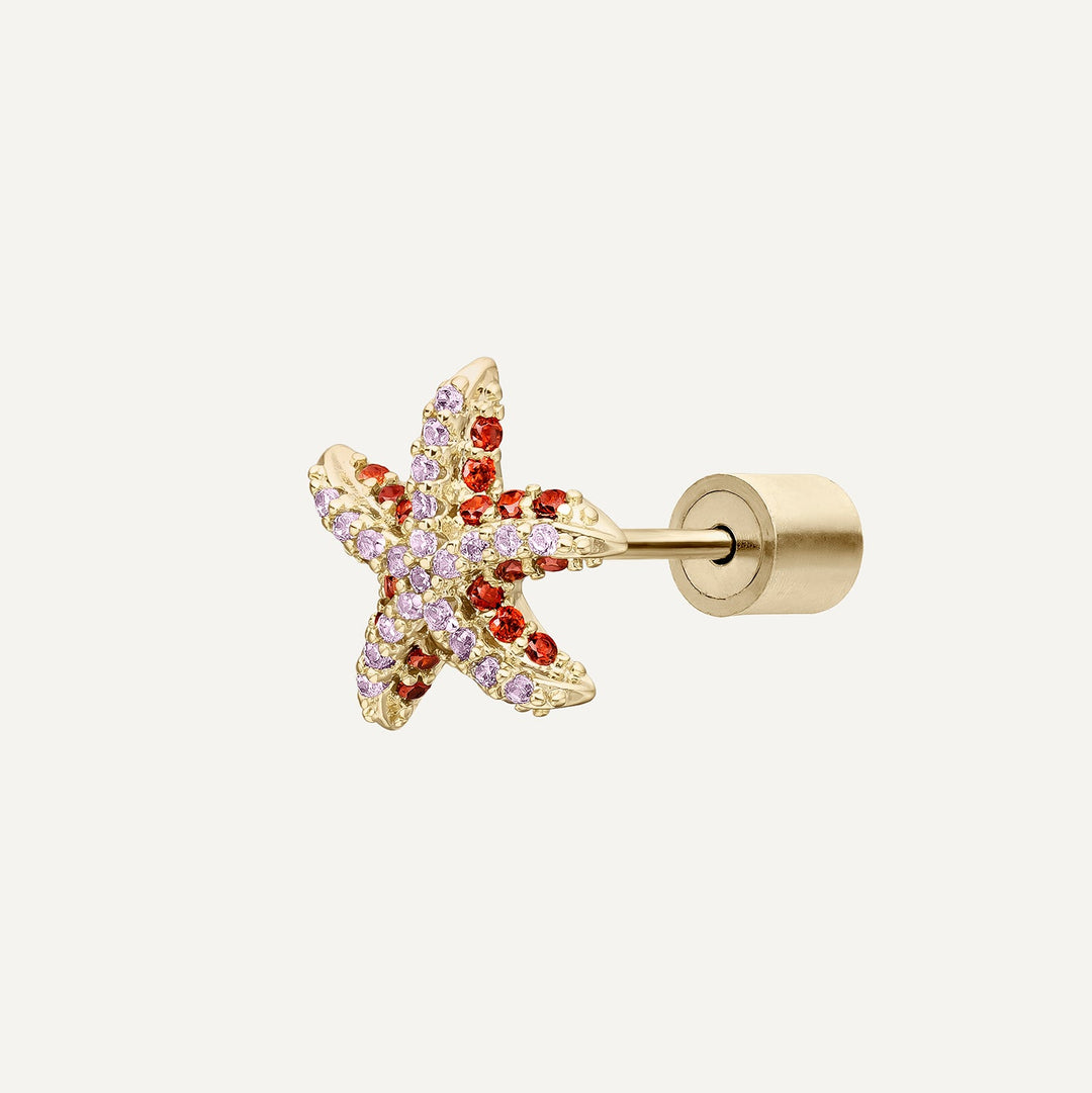 PIERCING OHRSCHMUCK RED STELLA MARINA