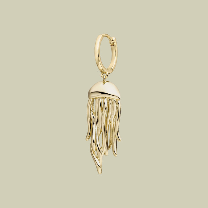 PENDIENTE PIERCING ARO MEDUSA DORADA