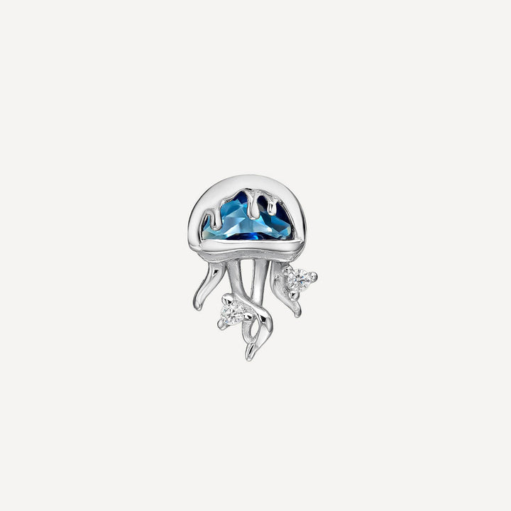 SILVER PETIT MEDUSE PIERCING EARRING