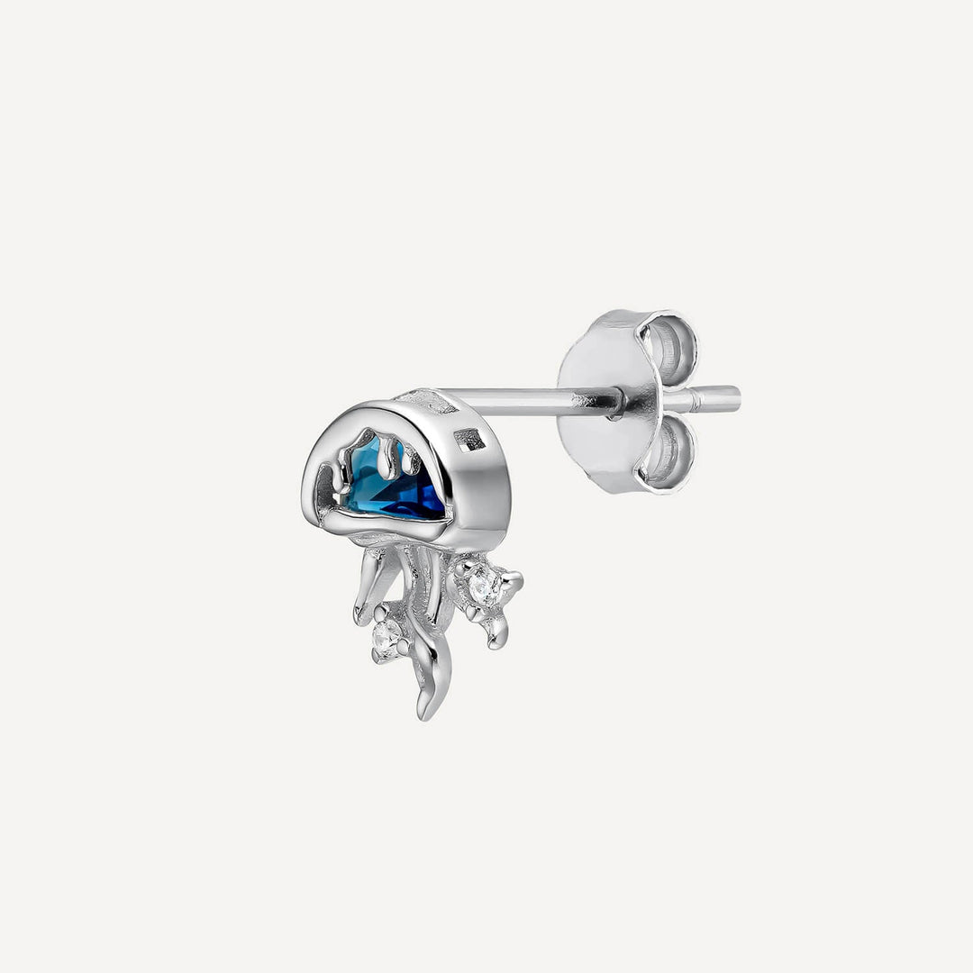 SILVER PETIT MEDUSE PIERCING EARRING