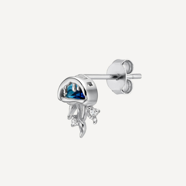 SILVER PETIT MEDUSE PIERCING EARRING