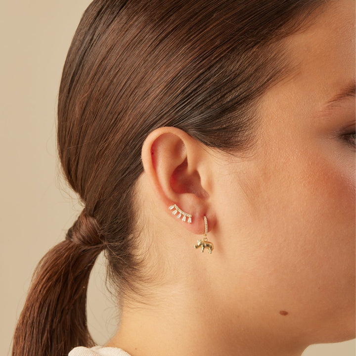 RHINO RING PIERCING OORBEL