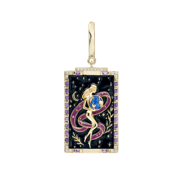 ORECCHINO PIERCING CERCHIO TAROT EL MUNDO