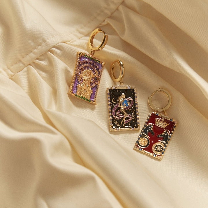 ORECCHINO PIERCING CERCHIO TAROT EL MUNDO