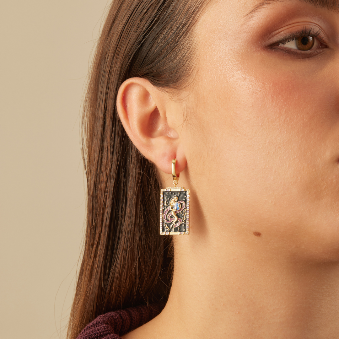 ORECCHINO PIERCING CERCHIO TAROT EL MUNDO