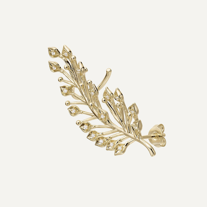 AURORA LEAF KLETTER-OHRRING