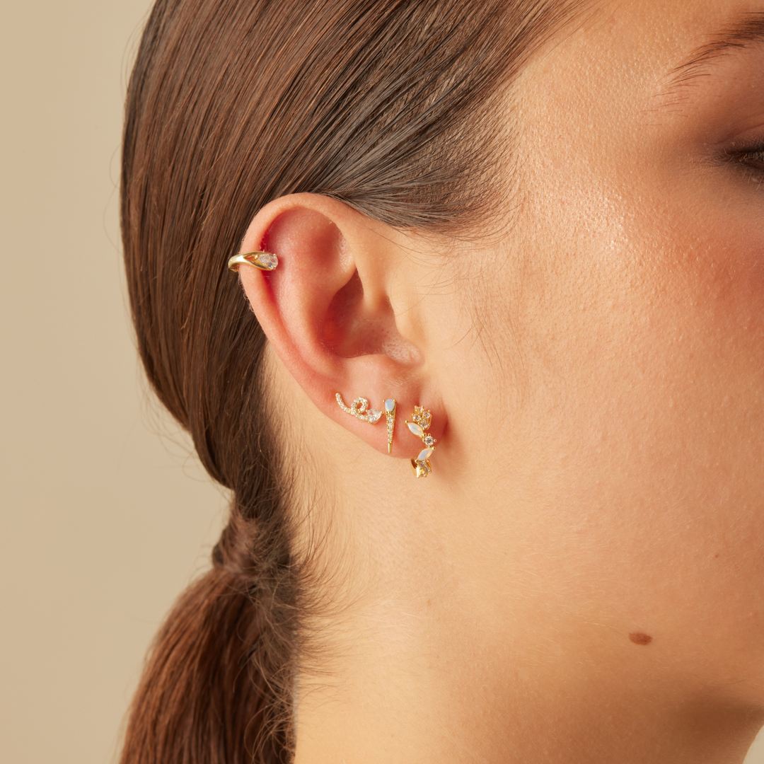 OORBELLEN PIERCING RING EDELWEISS