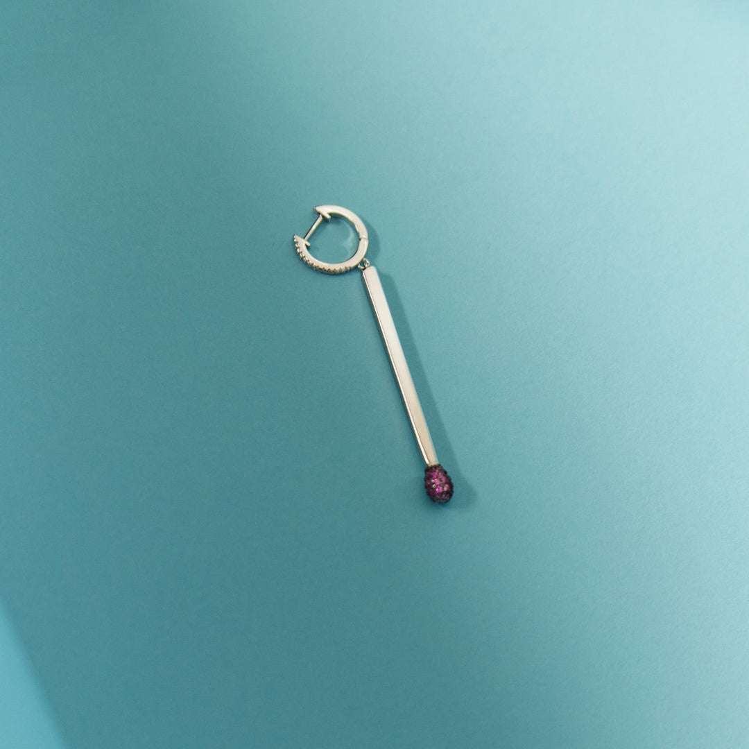 PIERCING OHRRING PINK MATCHSTICK