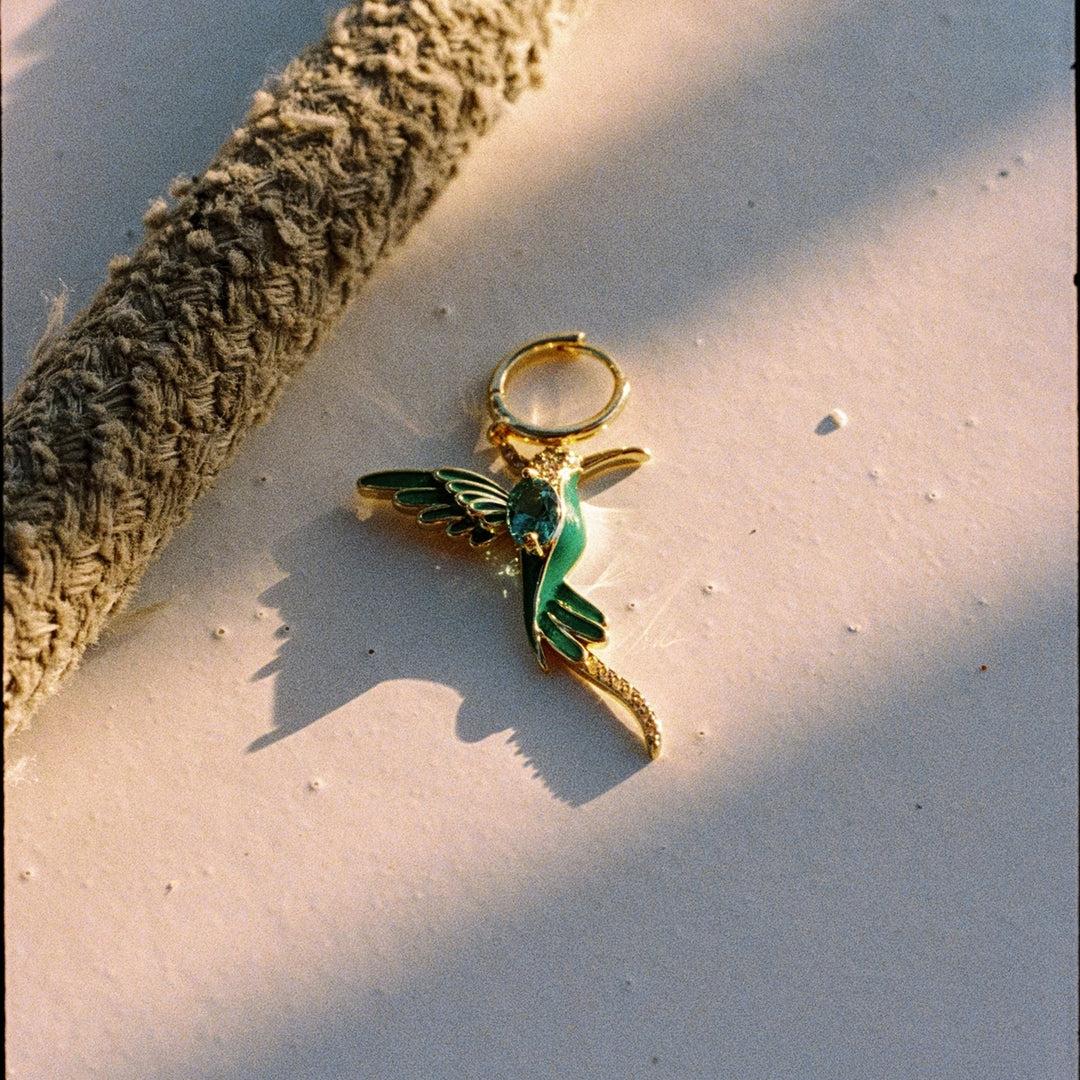 PIERCING OORRING GROENE SPIRIT