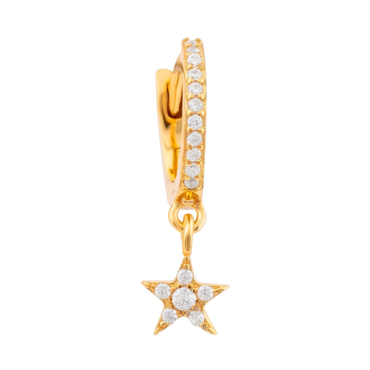 SHOOTING STAR HOOP PIERCING EARRING